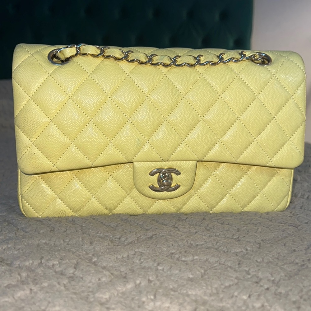 Classic Chanel Calfskin Bag with with gold-tone metal